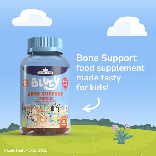 Bluey Kids Bone Support Gummies - Vitamin D3 & K2 to Support Growing Bodies and Bone Growth - Tropical, No Added Sugar, Vegan, Gluten Free - 30 Gummys for Children Ages 3-12 - Image 8