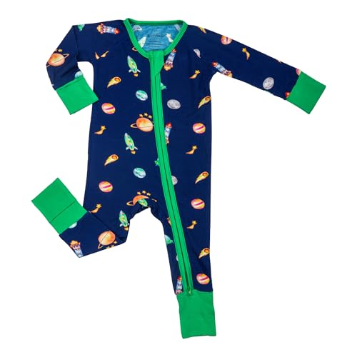 Image of LollyBanks Baby Pajamas, Long Sleeve Baby Romper with 2-Way Zipper, 95% Viscose from Bamboo and 5% Spandex, Infant Sleepers