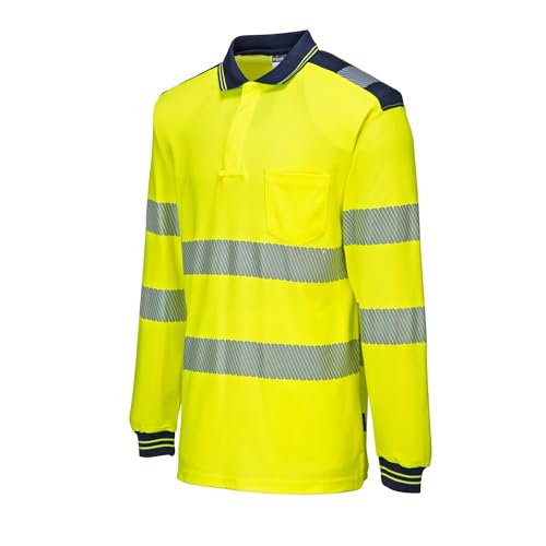 PW3 Hi-Vis Polo Shirt L/S - Color: Yena - Talla: Medium - 2