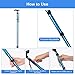 supregear Folding Cane, 5-Level Adjustable Height Walking Stick Lightweight Collapsible Portable Travel Cane with Wrist Strap and T Handle for Elderly Disabled Men Women, Blue