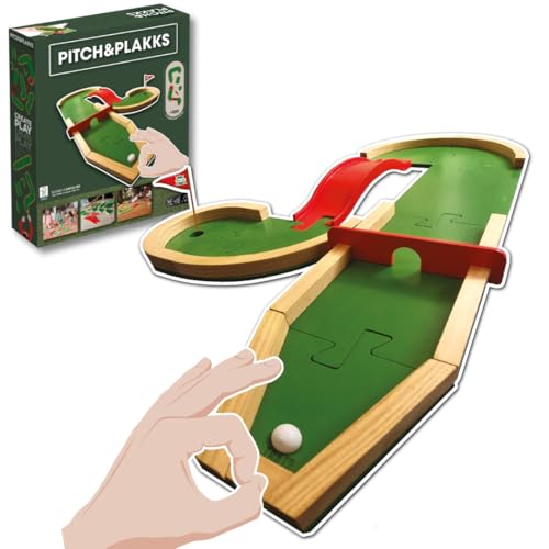 Pitch&PLAKKS | Juego de Mesa de Mini Golf | para Niños y Adultos | De 3 a 99 Años | De 1...