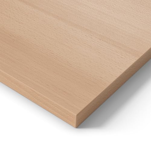 Ergotopia® Tischplatte Buche 180 cm, robuste Schreibtischplatte ideal für höhenverstellbare Schreibtische - Holzplatte gefertigt in Deutschland - 25 mm Bürotischplatte