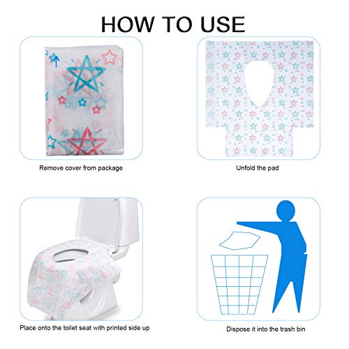 Einweg-Toilettensitzbezug Rutschfeste Wasserdicht WC-Sitz Toilettenpapier Pad für Erwachsener Kinder Schwangere Frau Reisen Krankenhaus 20 Stücke – Bild 5