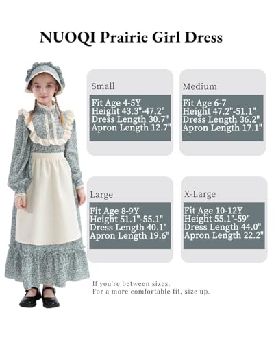 Vestido Colonial Prairie para Niñas Victoriano 1800s miniatura 5