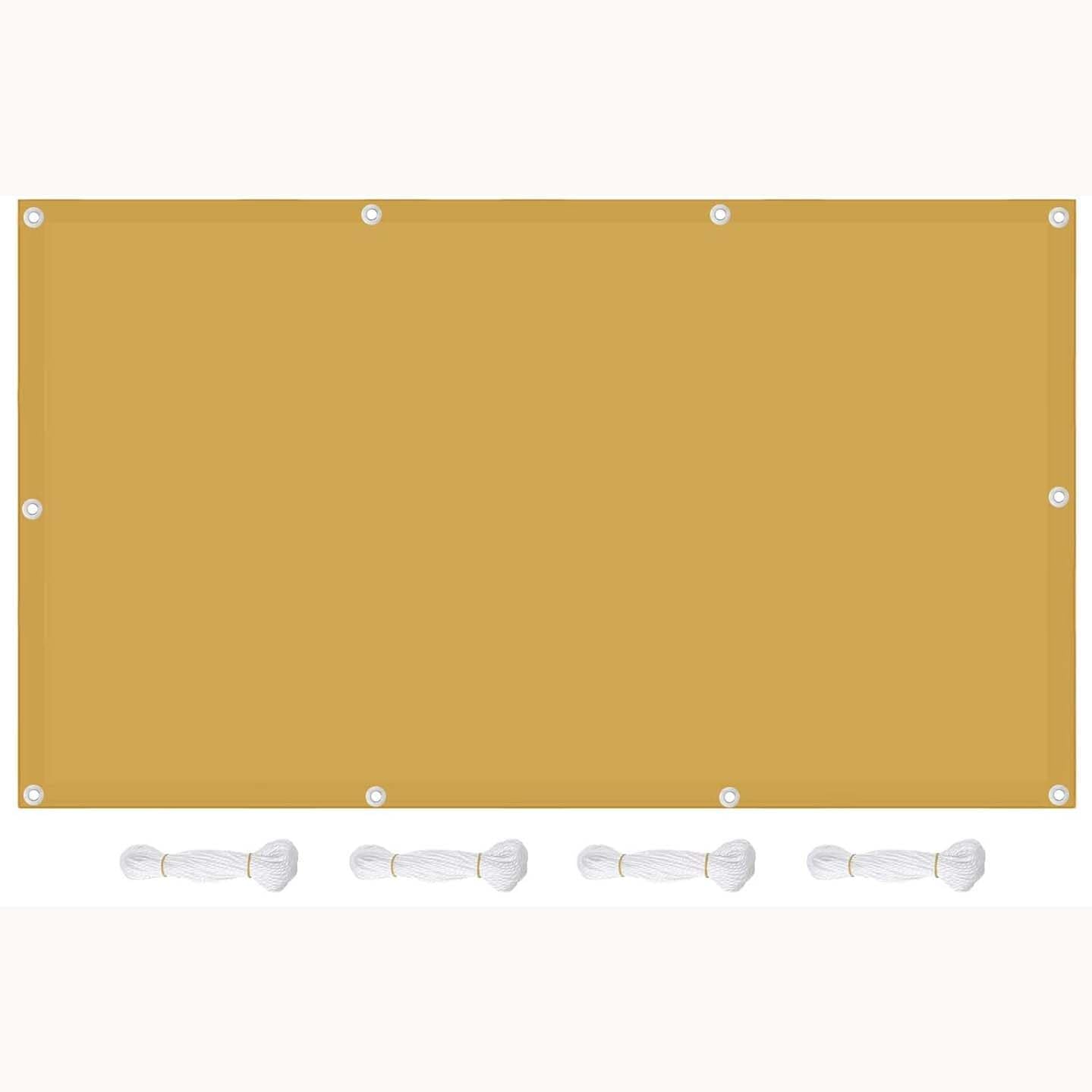 Amunpitic Sun Shade Sail Rectangle 1.7x1.7m, Waterproof Polyester Fabric Sun Protection Garden Sun Sail with Grommets and Rope, for Garden Gazebo Pergola Patio