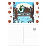 Dimensions : 14,6 x 9,8 cm Arctic Circle Lot de 20 cartes postales touristiques art déco basketball