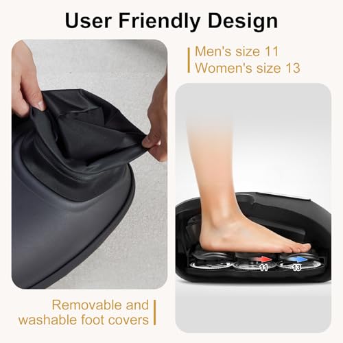 Image of NEWBULIG Foot Massager Machine with Heat, Air Compression and Deep Kneading, 6 Modes Shiatsu Foot Massager for Muscle Relief, Gifts for Women, Men and Parents