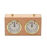 ♚ Temporizador de ajedrez de madera: no requiere pilas, funciona con un mecanismo de relojería y es fácil de usar, similar al modo de trabajo de un reloj de cuarzo. Es una herramienta de cronometraje que se utiliza en la mayoría de los juegos de ajedrez en países europeos y americanos.