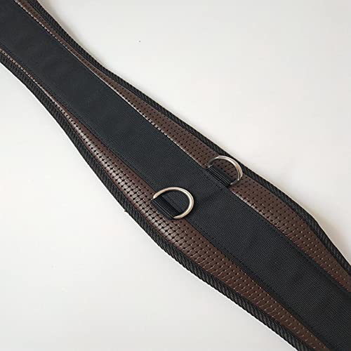 TIEHANZI Professionele 130 cm Britse paardensingel Cinch Hisbiscus stof met verstelbare metalen gesp voor paardrijden, racen en dressuur, dubbelzijdige elastische zadel singel lus ademende buik singel - Afbeelding 5