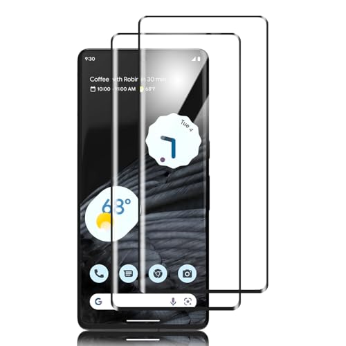 Three-Tree Schutzfolie für Panzerglas für Google Pixel 7 Pro Fingerabdruck-ID Unterstützen 9H Härte Gehärtetem Glas [2 Stück] Displayschutzfolie für Google Pixel 7 Pro