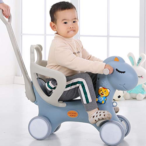 Schaukelpferd QIQIDEDIAN Kinder Schaukelstuhl Dual-Use-Musik Multifunktions-Trolley Baby Kunststoff Spielzeug Baby… – Bild 8