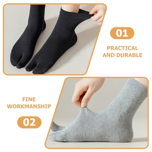 Calcetines tabi de algodón para mujer pack de 5 pares elásticos 3