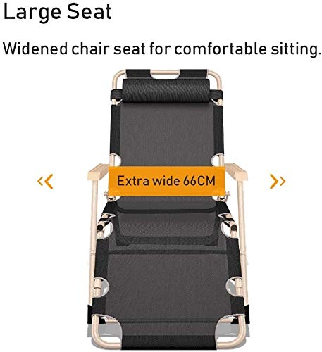 Tumbona reclinable ajustable de jardín con cojín ergonómico de patio 5