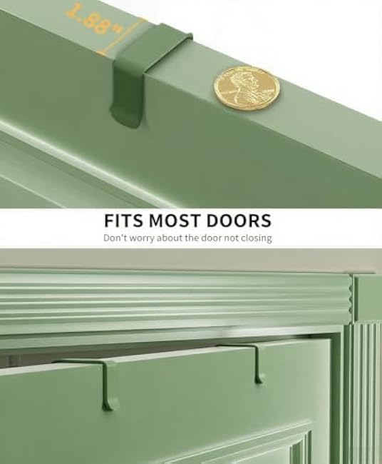 Moforoco Sage Green 9-Tier Over The Door Pantry Organizer, Pantry Organization and Storage, Black Hanging Basket Wall Spice Rack Seasoning Shelves