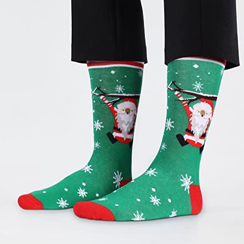 6 Pairs Christmas Socks, Christmas Novelty Xmas Socks Mens or Ladies Festive Christmas Socks for ladies and girls