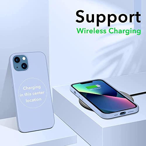 Image of MIDOS Back Cover Compatable with iPhone 13 Back Cover Liquid Silicone Full Protection Shock Proof Back Cover for iPhone 13 (Syria Blue)