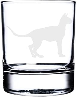 Sphynx Cat Engraved Whisky Glass, Cat Gift, Cat Glass, Gift for Women, Gift for Men