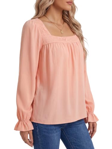 Women's Square Neck Long Sleeve Blouse - image 4