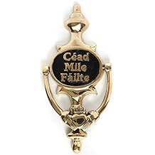 مطرقة الباب الأيرلندية Cead Mile Failte One Hundred Thousand Wel 8 x 4 نحاس صلب متين جميع التركيبات متوفرة مصممة في أيرلندا