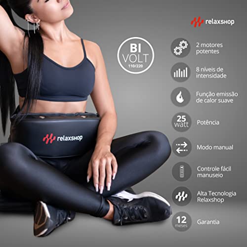 Cinta Abdominal Vibratória Modelador e Redução Medidas Fitness