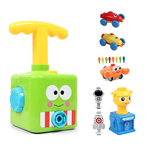 Balloon Launcher Car Toy Balloon Powered Launch Car STEM Pump Set for Kids