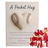 pallina di softball motivante – nota stimolante di softball a forma di cuore – biglietti con citazioni ispiratrici | per atleti amico, uomini, donne, pasqua, amici, adulti, colleghi natale