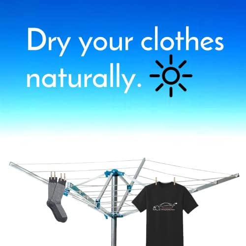 Xtremeauto Freestanding Portable Rotary Indoor & Outdoor Folding Washing Line Airer Clothes Dryer Drier Rack, Strong, Rigid & Compact - Perfect For Garden, Caravan, Motorhome Camping Leisure Use