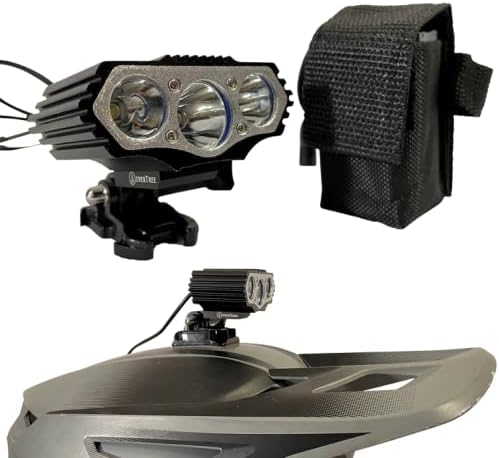 Night Owl Helmet Light Kit with 10pc GoPro Compatible Mount System, Powerful 3000 Lumen LED Riding Light Mount-Anywhere Motorcycle, Bicycle, Ski, Snowmobile, Dirt Bike & More - USA Based