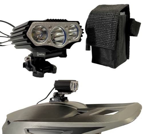 Night Owl Helmet Light Kit with 10pc GoPro Compatible Mount System, Powerful 3000 Lumen LED Riding Light Mount-Anywhere Motorcycle, Bicycle, Ski, Snowmobile, Dirt Bike & More - USA Based