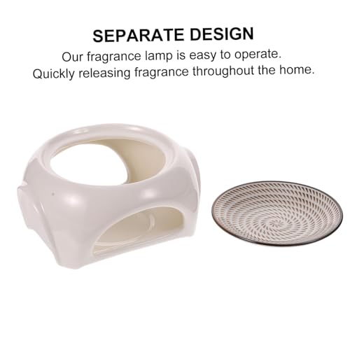 Brûleur à cire électrique céramique blanche diffuseur de parfum d'ambiance maison