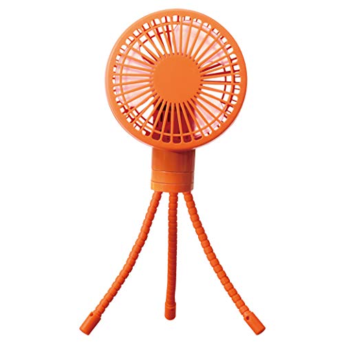 ドウシシャ 携帯扇風機 お出かけファン 2電源 風量3段階 ピエリア オレンジ FSV-92B OR