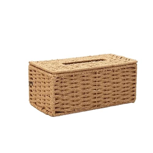 Boîte à mouchoirs en rotin vintage, porte-serviettes de table pour maison et hôtel