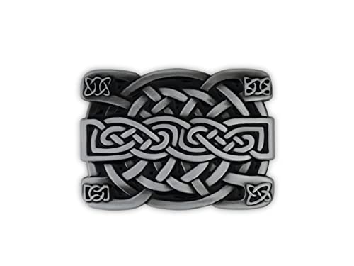 HAQUIL Buckle Rage Men's Celtic Endless Knot Braided Art Design Men Jeans Accessories Belt Buckle Black Knot Western Fashion