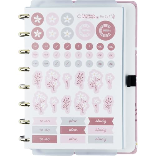 COXZD Pink Blossom By Sof, cuaderno inteligente, grande, 280 x 215 mm, 80 hojas, cuaderno inteligente - imagen 2