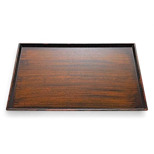 J-kitchens お盆 尺3 清流長手木目 トレー ( 盆 トレイ おぼん )栃 滑らない 39cm 漆器 ( ABS 樹脂 ) 日本製