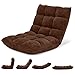 Giantex 14-Position Floor Folding Gaming Sofa Chair Lounger Folding Adjustable Sleeper Bed Couch Recliner (Brown)