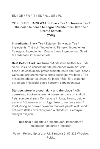 Yorkshire Tea für Hartes Wasser - Erfrischender, Starker, Schwarzer Englischer Tee für Gebiete mit hartem Wasser - Aus Verantwortungsvoller Herkunft - 80 Teebeutel