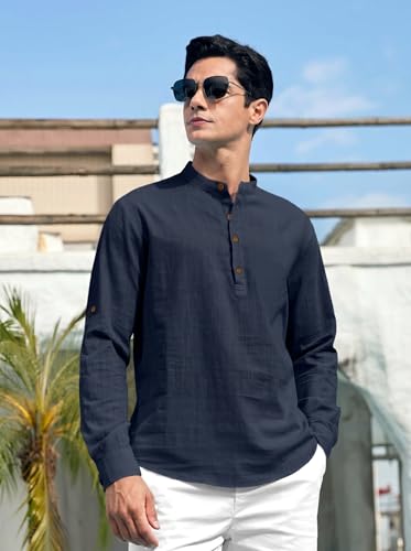 Image of ROYALSCOUT Men's Cotton Blend Full Sleeve Kurta Shirts Pack of 1 Designed for Festive Moments, Cultural Functions, or Casual Gatherings