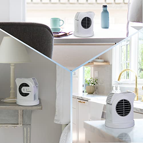 Lasko MyCool D300 Mini USB Desk Fan with 40in. USB Cable and Bonus AC Adapter – Small Quiet Portable Personal 2-Speed Fans for Staying Cool at Home, Work, Office, Dorm, Car, and Travel, White by Lasko - Image 7