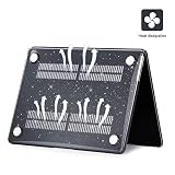 EooCoo Etui Kompatybilne z MacBook Air 13,6",Brokatowy Kryształ Czarny