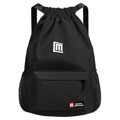 Eucomir Mochilas De Cuerdas, Mochila Deporte Mochila Gym De Malla Agua, Bolsa De Cordón Impermeable De Nylon Bolsa De Gimnasio Cordón Con Cremallera Exterior Para Deportes Vacaciones,Negro | Ya disponible en tu tienda friki favorita! En mundofriki.es!