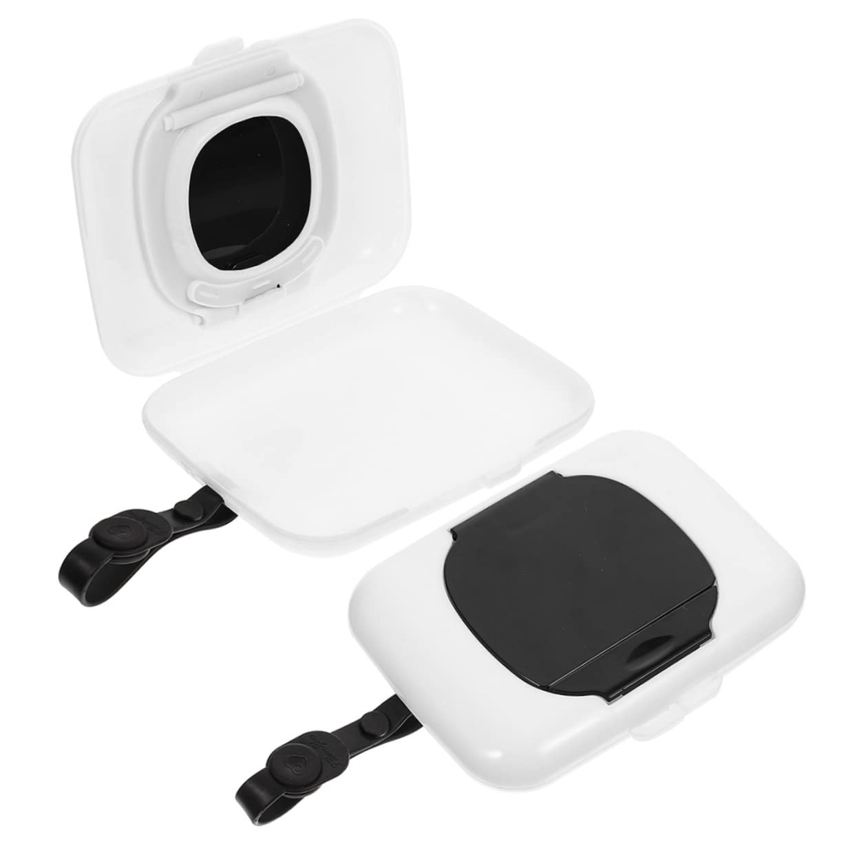 ERINGOGO 2Pcs Portable Wipes Dispenser Lightweight Tissue Case for Travel Convenient Hanging Wipe Holder Design for and Diaper Bags