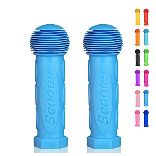 OTFAITP Roller Griff Lenker 1-Paar Fahrrad Griff Fit für 2-3-4 Räder Kid Kick Roller,Kinder Fahrrad,Drifting Roller,Schaukel Roller (Himmelblau)