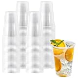 Huifany 200 Pack 9 oz Plastic Cups, Clear Plastic Cups Disposable, Clear Cup Cold/Hot Drinking Cup for Party, Wedding, Graduation, Travel, Holiday, Events, Birthday