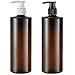 Produktbild JamHooDirect 2PCS 500ml/17oz Empty Refill Plastic Lotion Cream Black/White Pump Packing Bottles Shampoo Body Washing Showe.