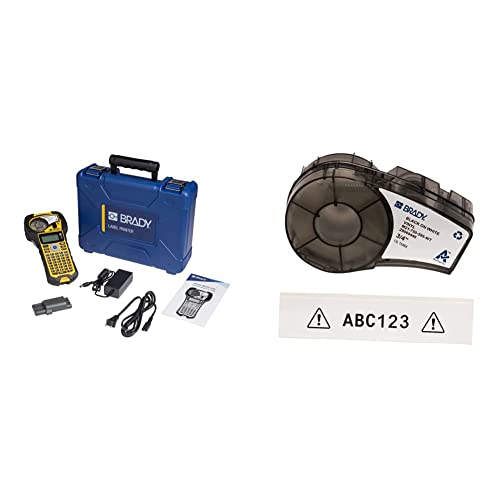 Image of Brady M210 Portable Label Printer Kit (M210-KIT) and Brady Authentic All-Weather Vinyl Label