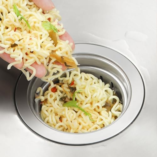 Colador para fregadero de cocina, acero inoxidable, 4.5 in diámetro miniatura 3