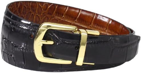 Florsheim Men's Reversible Belt Croc Embossed 30mm