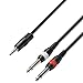 Produktbild Adam Hall Cables 3 STAR YWPP 0100 Y-Kabel 2 x Klinke TS auf Miniklinke TRS | 1 m