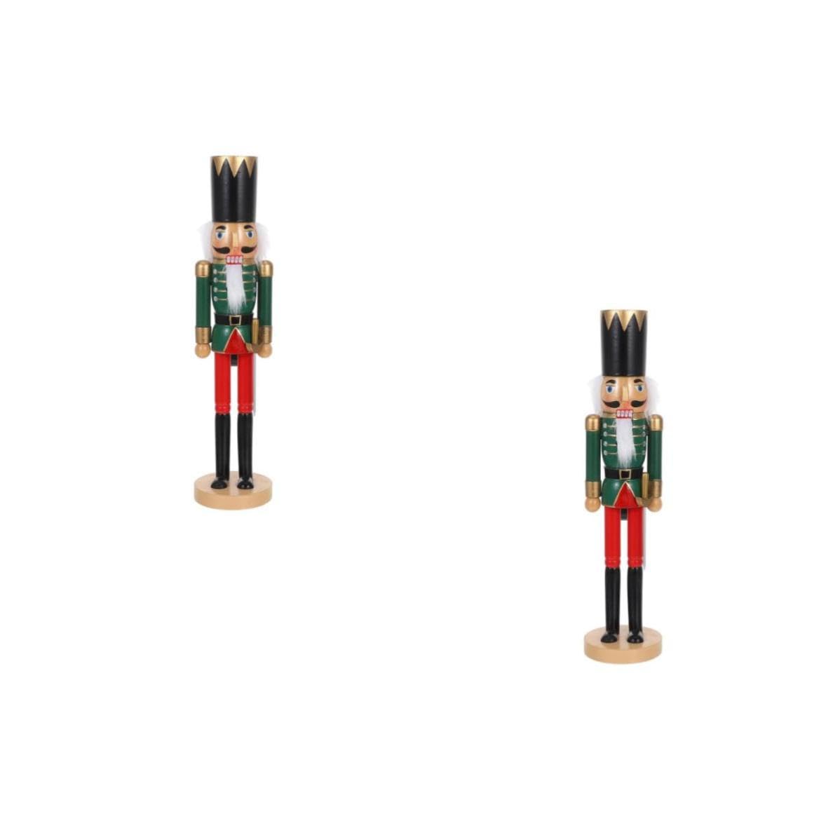 FRCOLOR 2 Pièces Soldat Casse-Noisette Traditionnel en Bois, Figurine